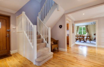 stylish stairs in a cozy house